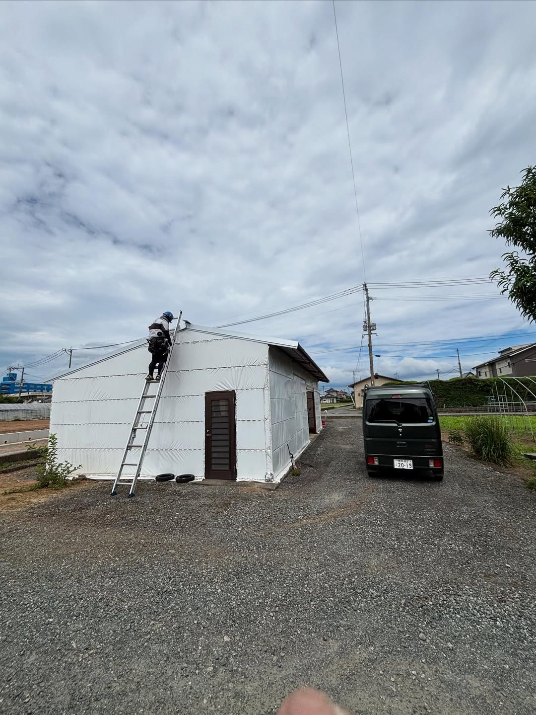 ビニールハウスの屋根リフォーム