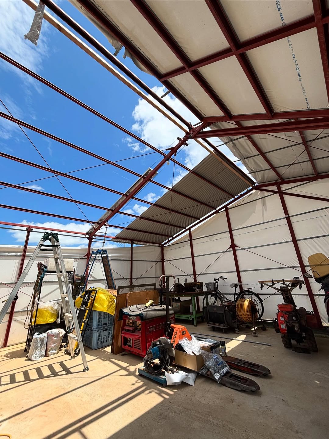 ビニールハウスの屋根リフォーム