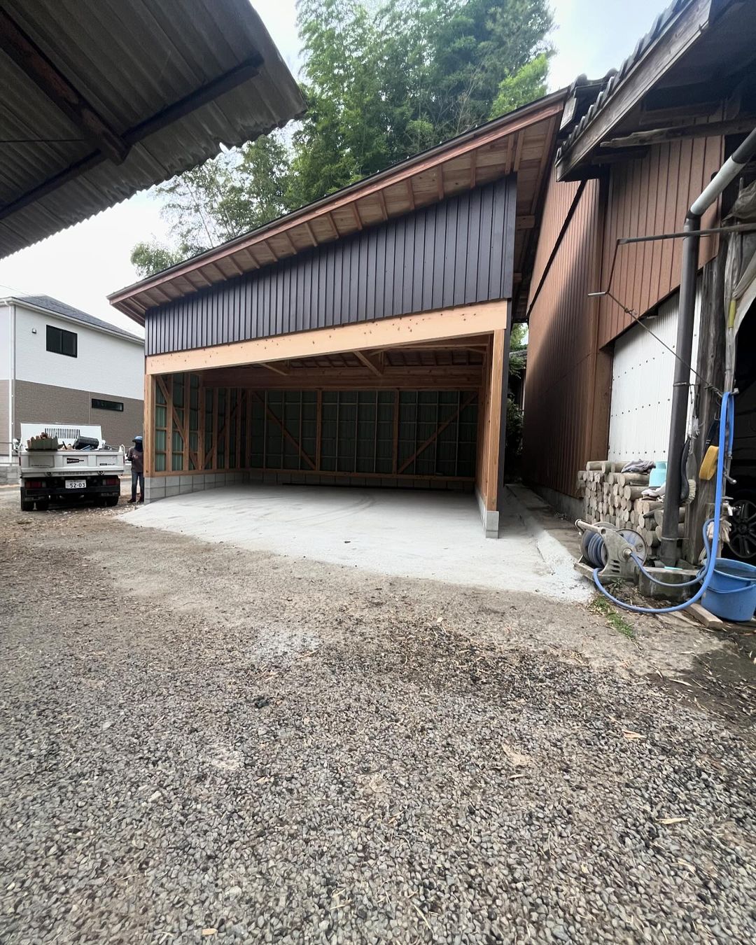 農業用倉庫を建てました！